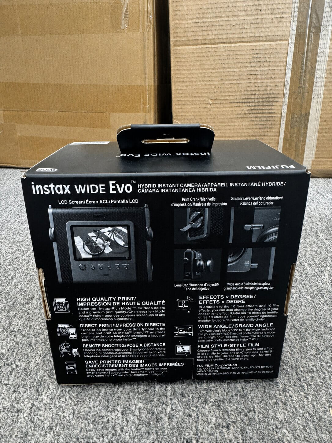 FUJIFILM instax WIDE Evo Hybrid Instant Camera – Black