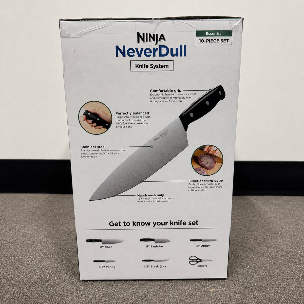 Ninja NeverDull Essential 10-Piece Knife Set with Built-in Sharpener