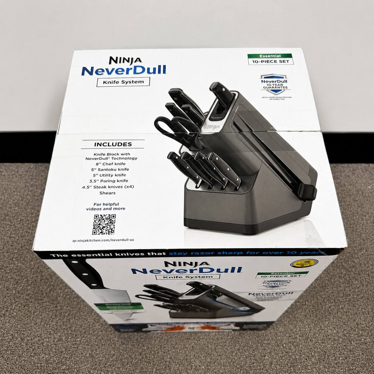 Ninja NeverDull Essential 10-Piece Knife Set with Built-in Sharpener