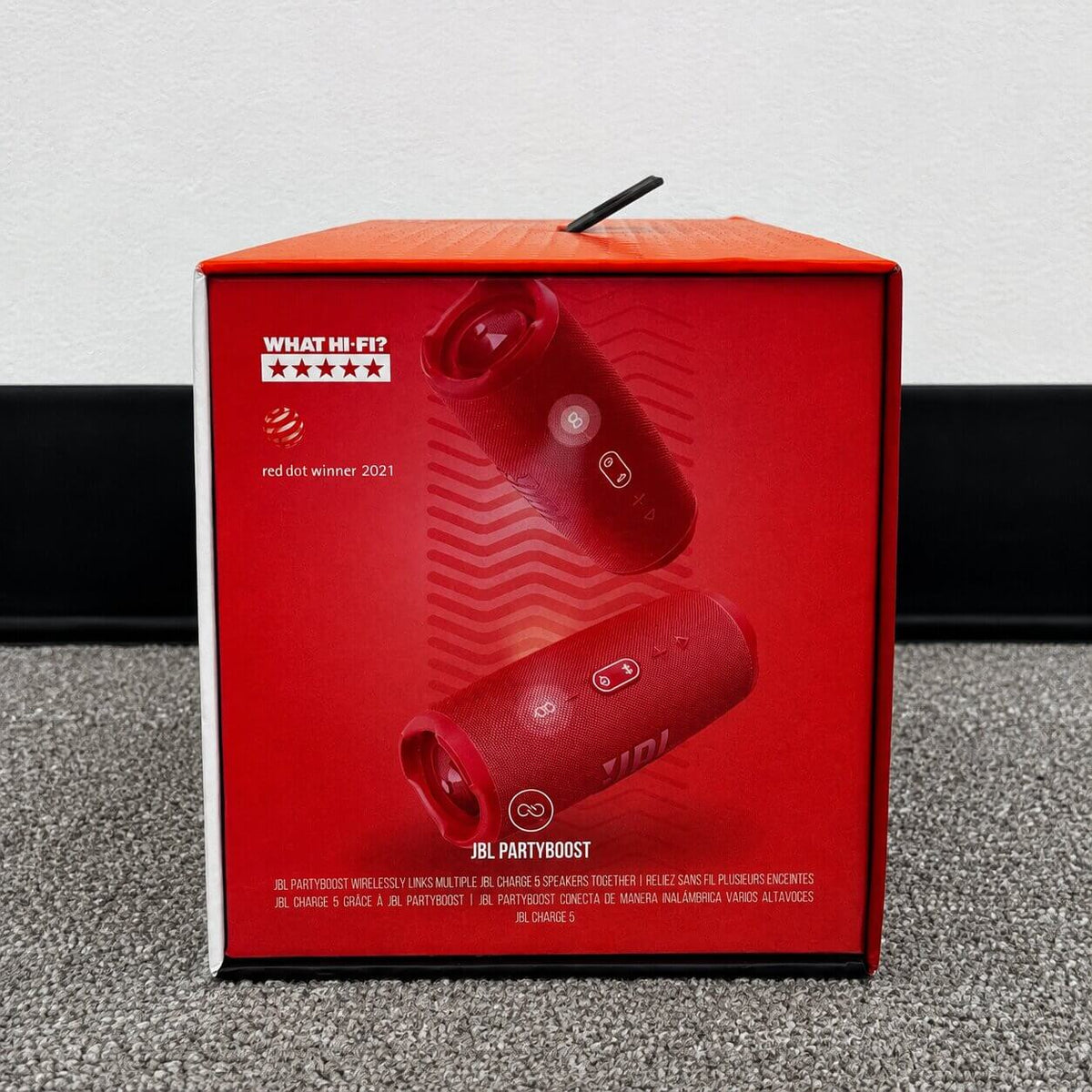 JBL Charge 5 Portable Waterproof Bluetooth Speaker - Red