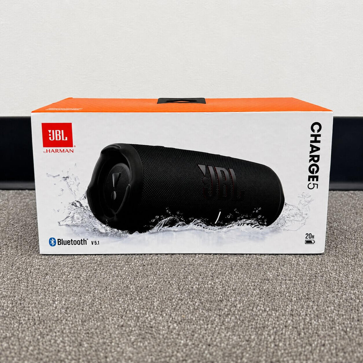 JBL Charge 5 Portable Waterproof Bluetooth Speaker with Powerbank – Black