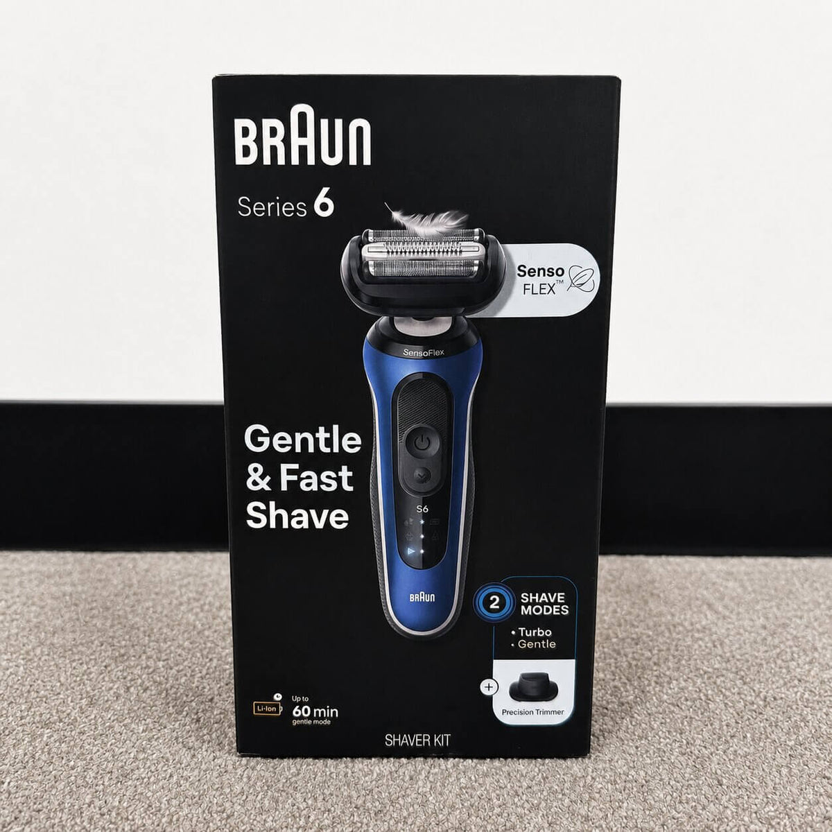 Braun Series 6 6120s Wet & Dry Electric Shaver with Precision Trimmer – Blue