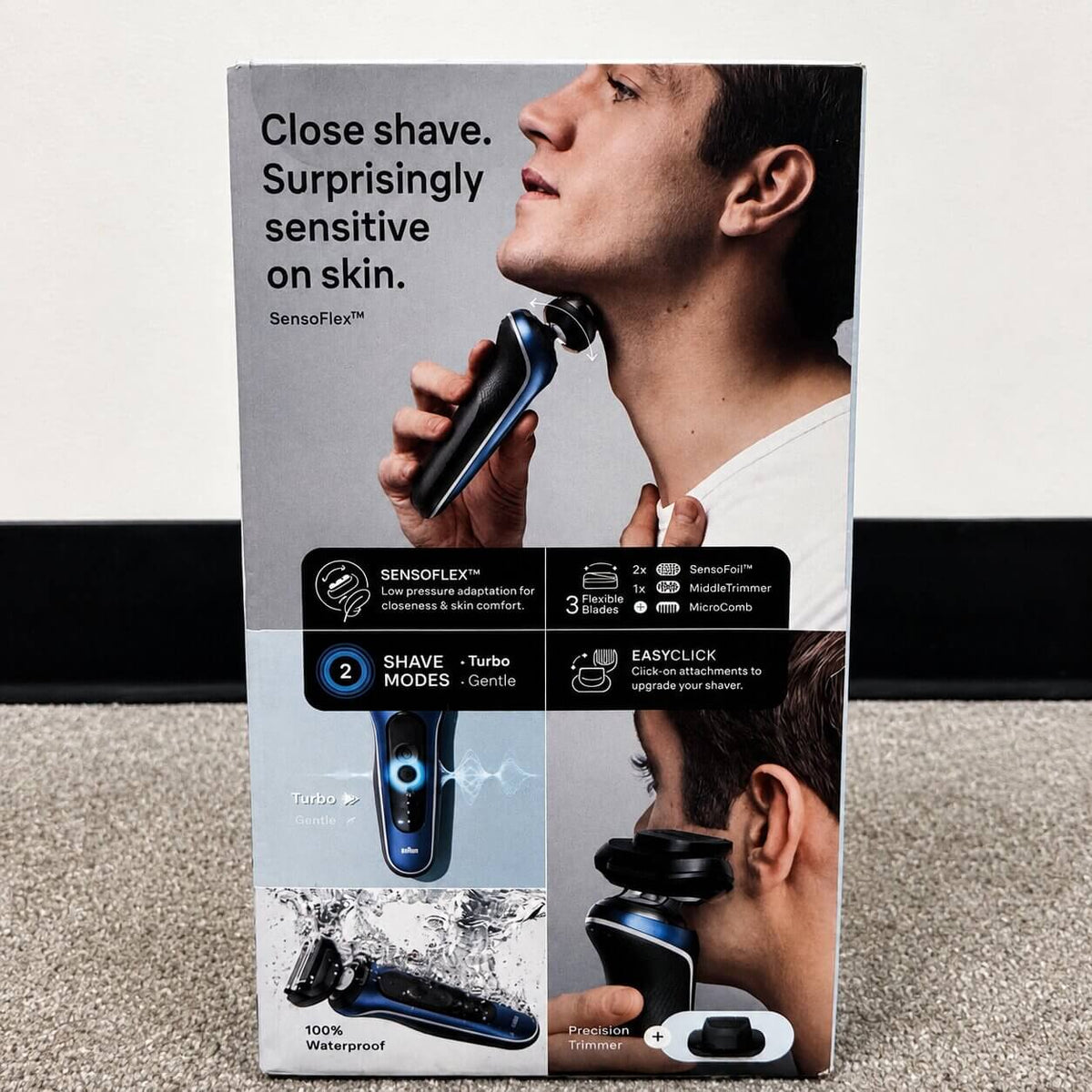 Braun Series 6 6120s Wet & Dry Electric Shaver with Precision Trimmer – Blue