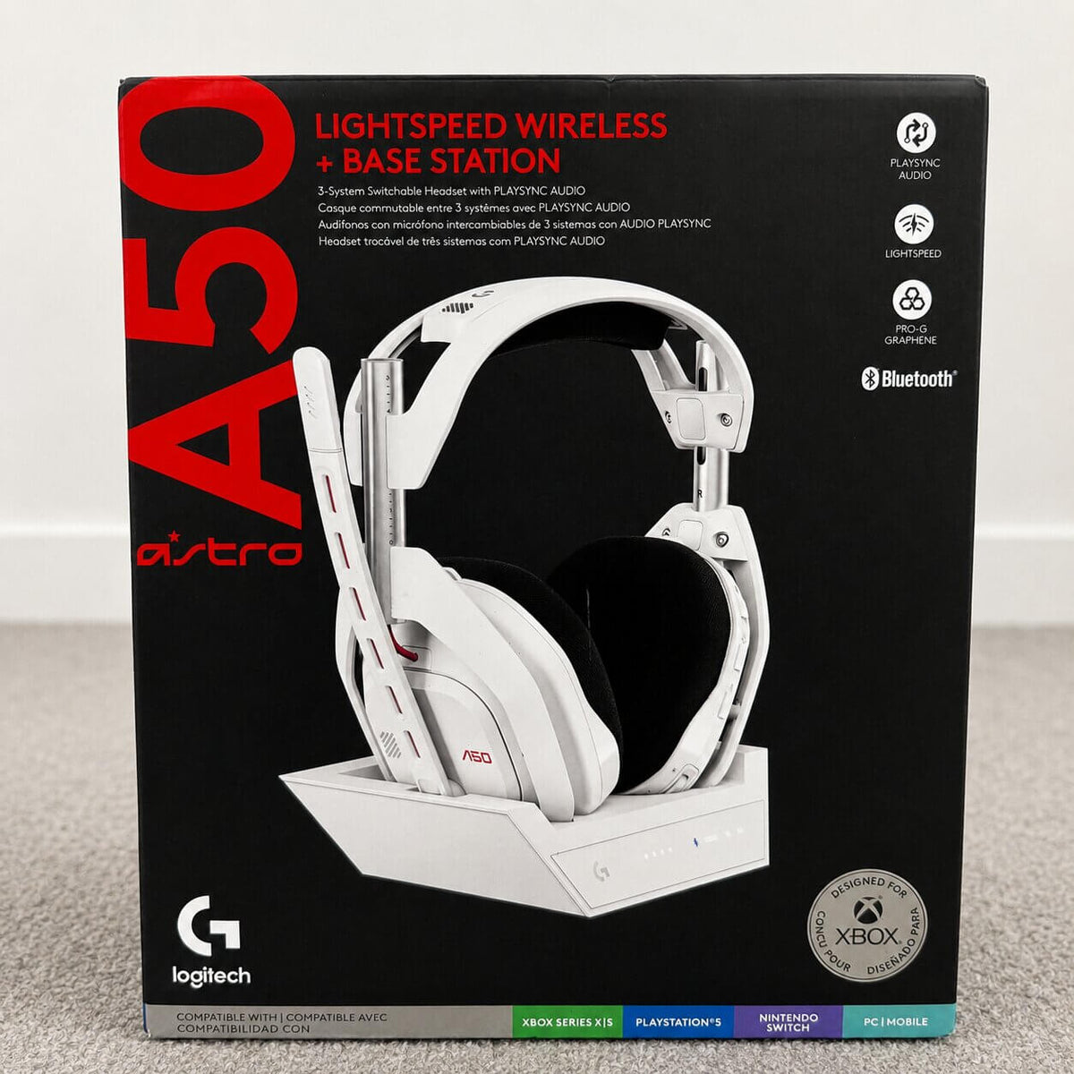 Logitech G ASTRO A50 LIGHTSPEED Wireless Gaming Headset + Base Station (Gen 5) – White