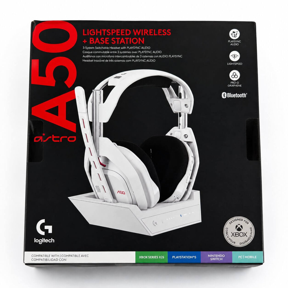 Logitech G ASTRO A50 LIGHTSPEED Wireless Gaming Headset + Base Station (Gen 5) – White