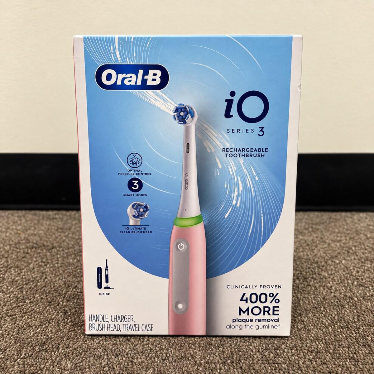 Oral-B iO Series 3 Rechargeable Electric Toothbrush – Azalea Pink