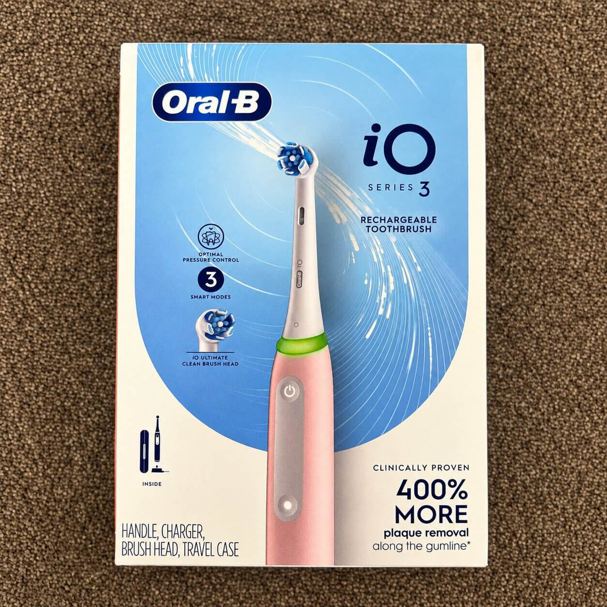 Oral-B iO Series 3 Rechargeable Electric Toothbrush – Azalea Pink