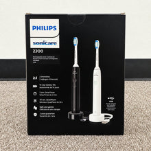 Philips Sonicare 2300 Rechargeable Electric Toothbrush 2-Pack – Black & White