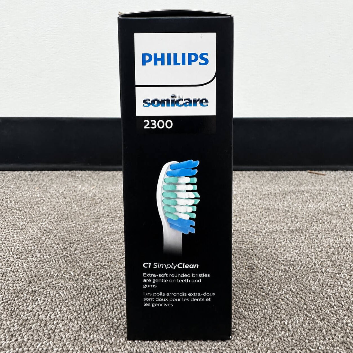Philips Sonicare 2300 Rechargeable Electric Toothbrush 2-Pack – Black & White