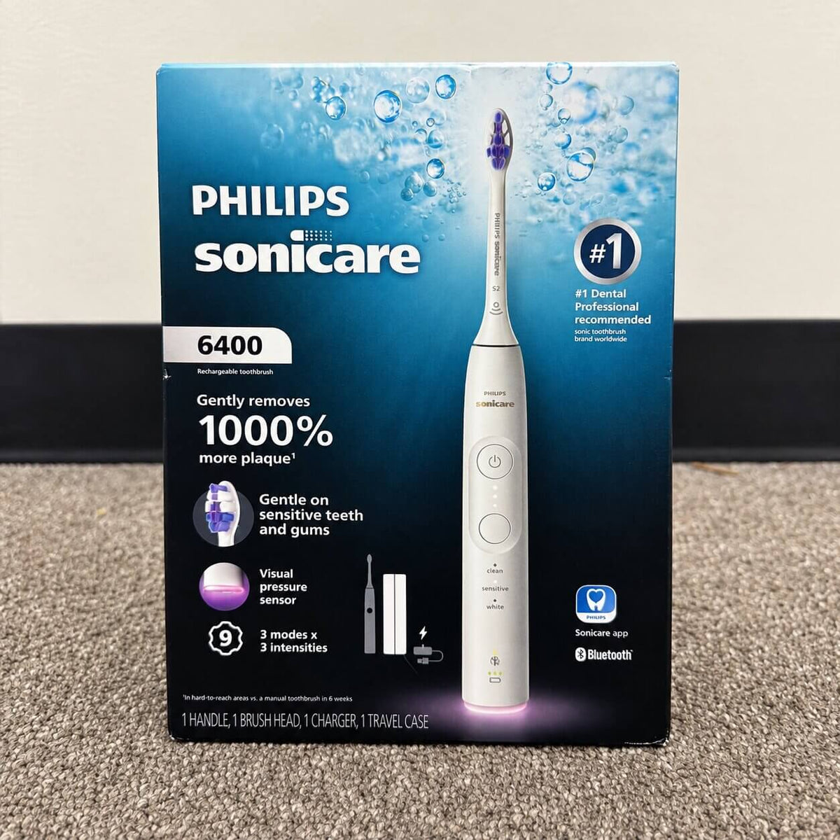 Philips Sonicare 6400 Rechargeable Electric Toothbrush – White