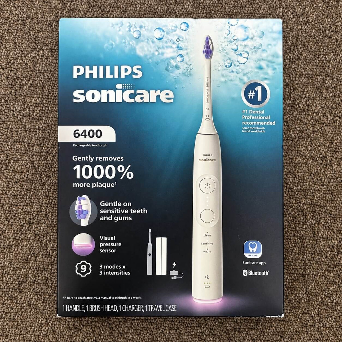 Philips Sonicare 6400 Rechargeable Electric Toothbrush – White