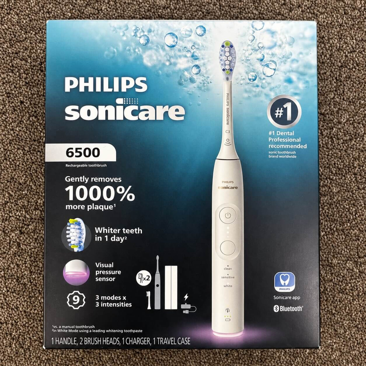 Philips Sonicare 6500 Rechargeable Electric Toothbrush – White