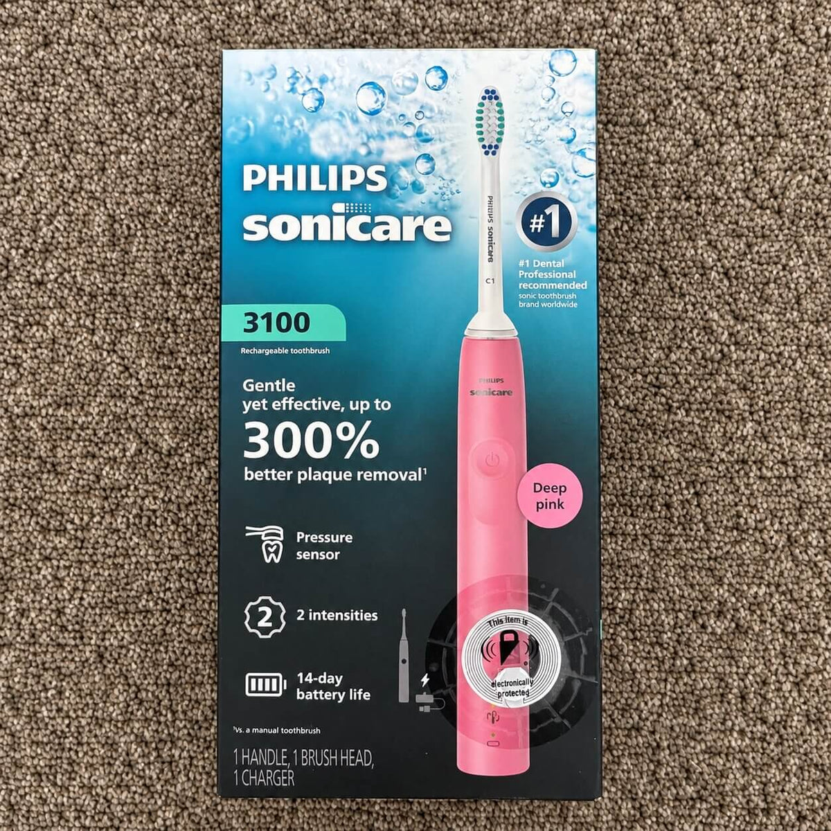 Philips Sonicare 3100 Rechargeable Electric Toothbrush – Deep Pink