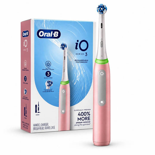 Oral-B iO Series 3 Rechargeable Electric Toothbrush – Azalea Pink