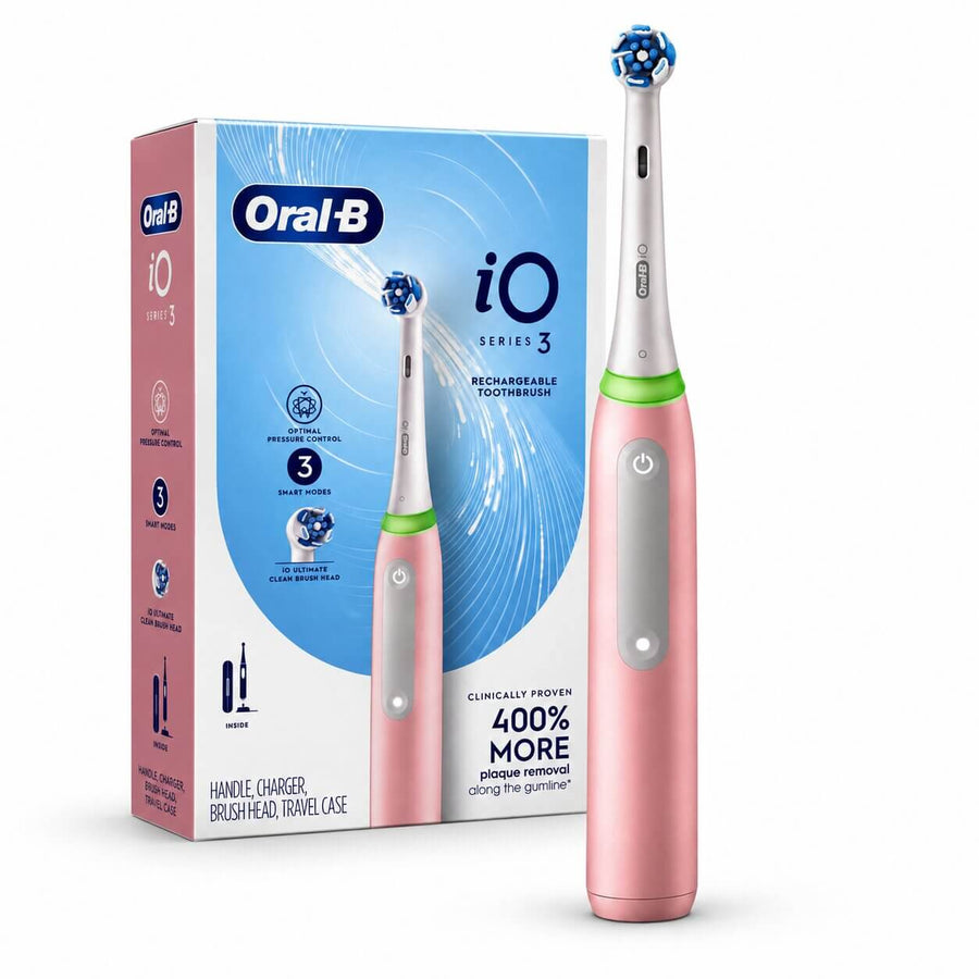 Oral-B iO Series 3 Rechargeable Electric Toothbrush – Azalea Pink