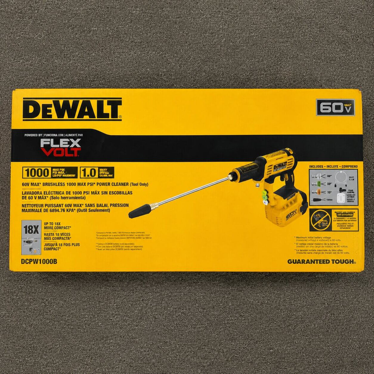 DEWALT FLEXVOLT 60V MAX 1000 PSI Power Cleaner