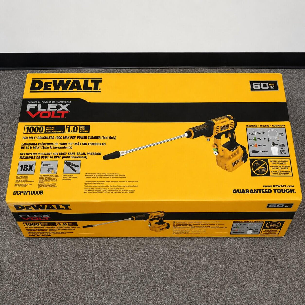 DEWALT FLEXVOLT 60V MAX 1000 PSI Power Cleaner