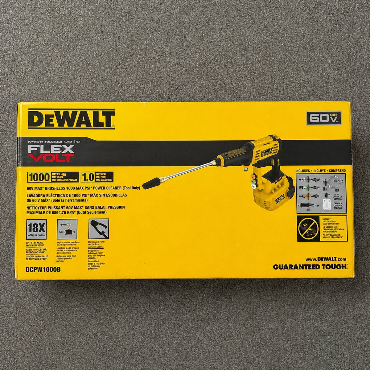 DEWALT FLEXVOLT 60V MAX 1000 PSI Power Cleaner