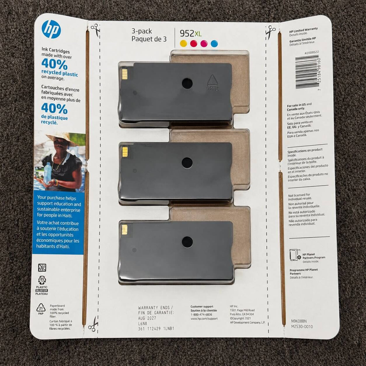 HP 952XL High Yield Original Ink Cartridges — 3-Pack