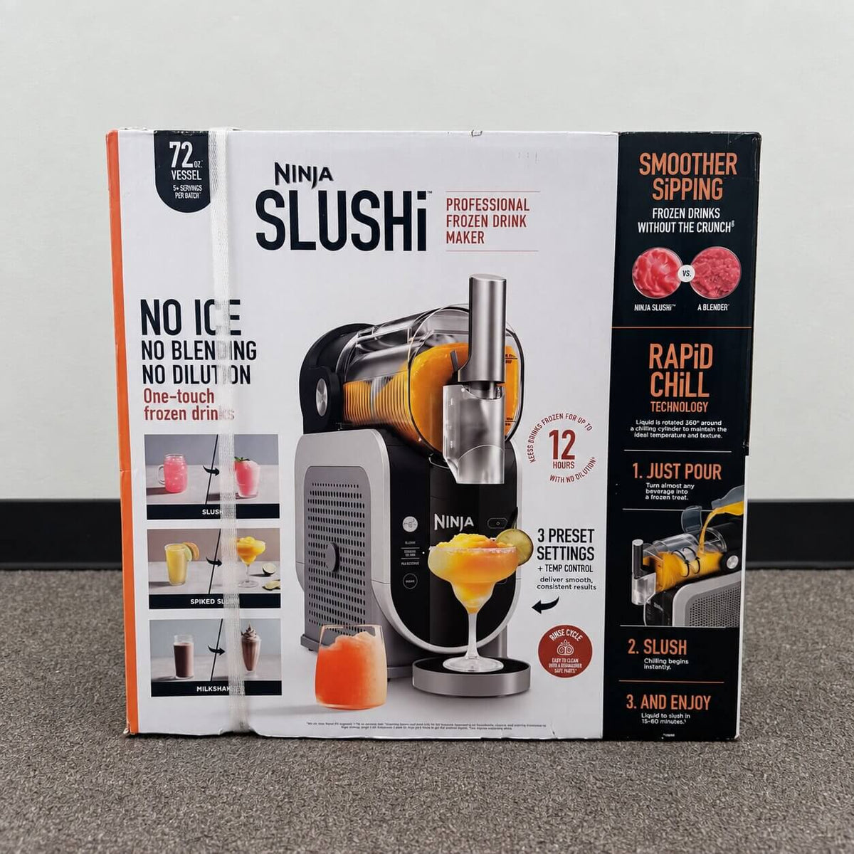 Ninja SLUSHi FS300 3-in-1 Professional Frozen Drink Maker – 72 oz Black/Grey