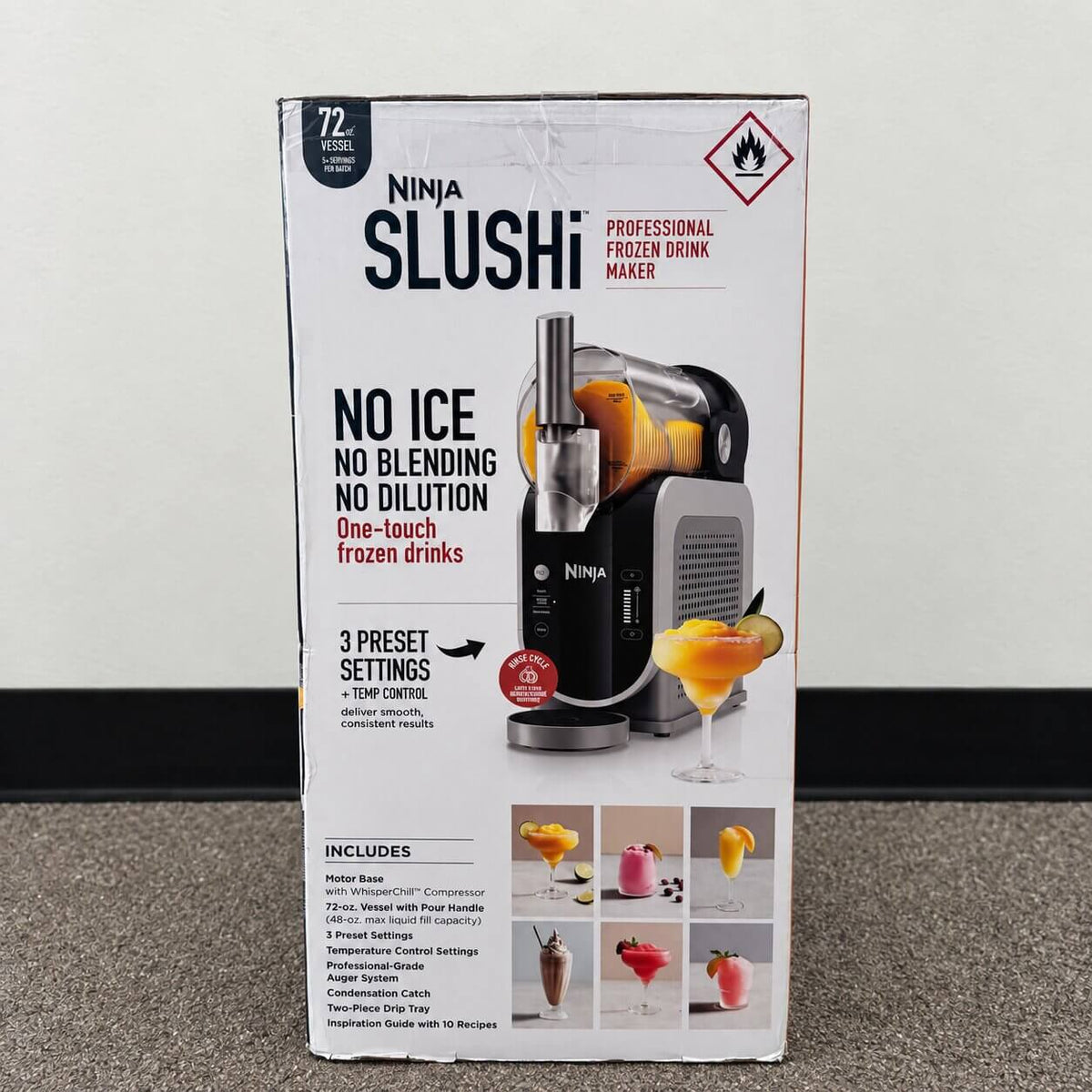 Ninja SLUSHi FS300 3-in-1 Professional Frozen Drink Maker – 72 oz Black/Grey