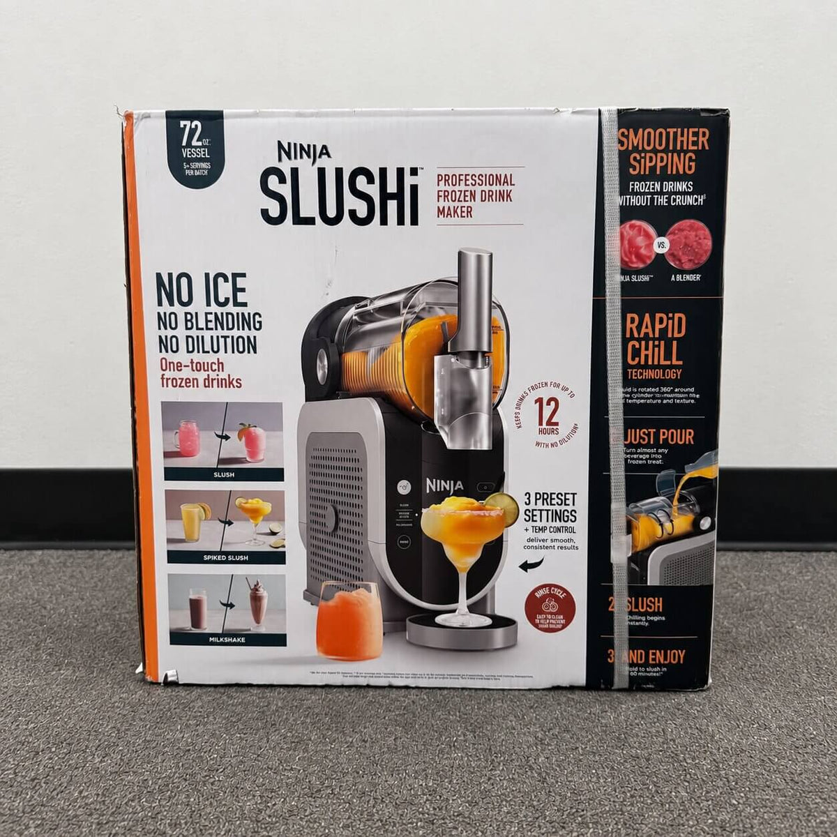 Ninja SLUSHi FS300 3-in-1 Professional Frozen Drink Maker – 72 oz Black/Grey