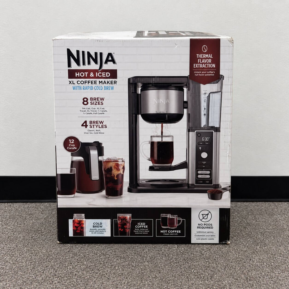 Ninja Hot & Iced XL Coffee Maker with Rapid Cold Brew CM371 – 12-Cup