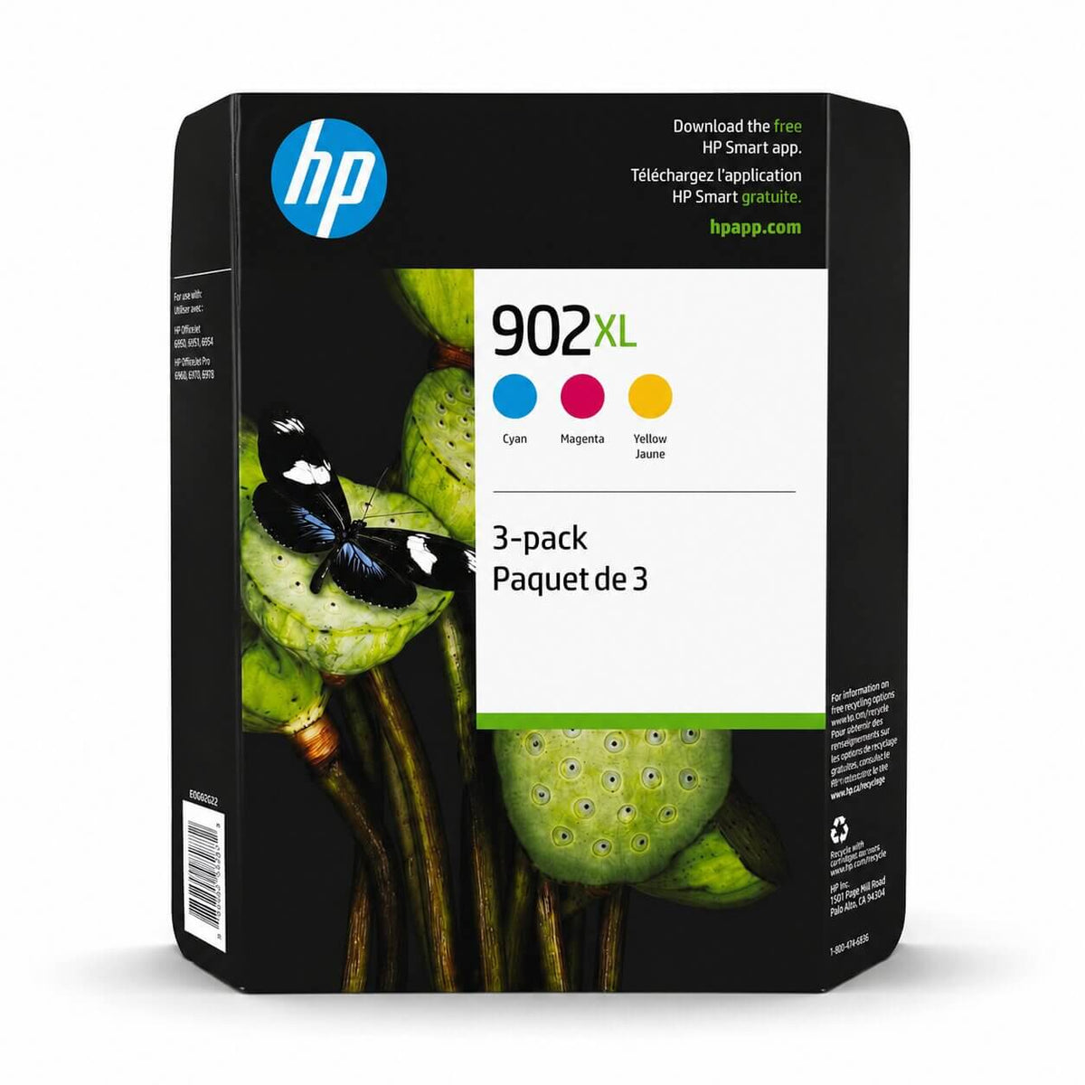 HP 902XL High Yield Original Ink Cartridges 3-Pack