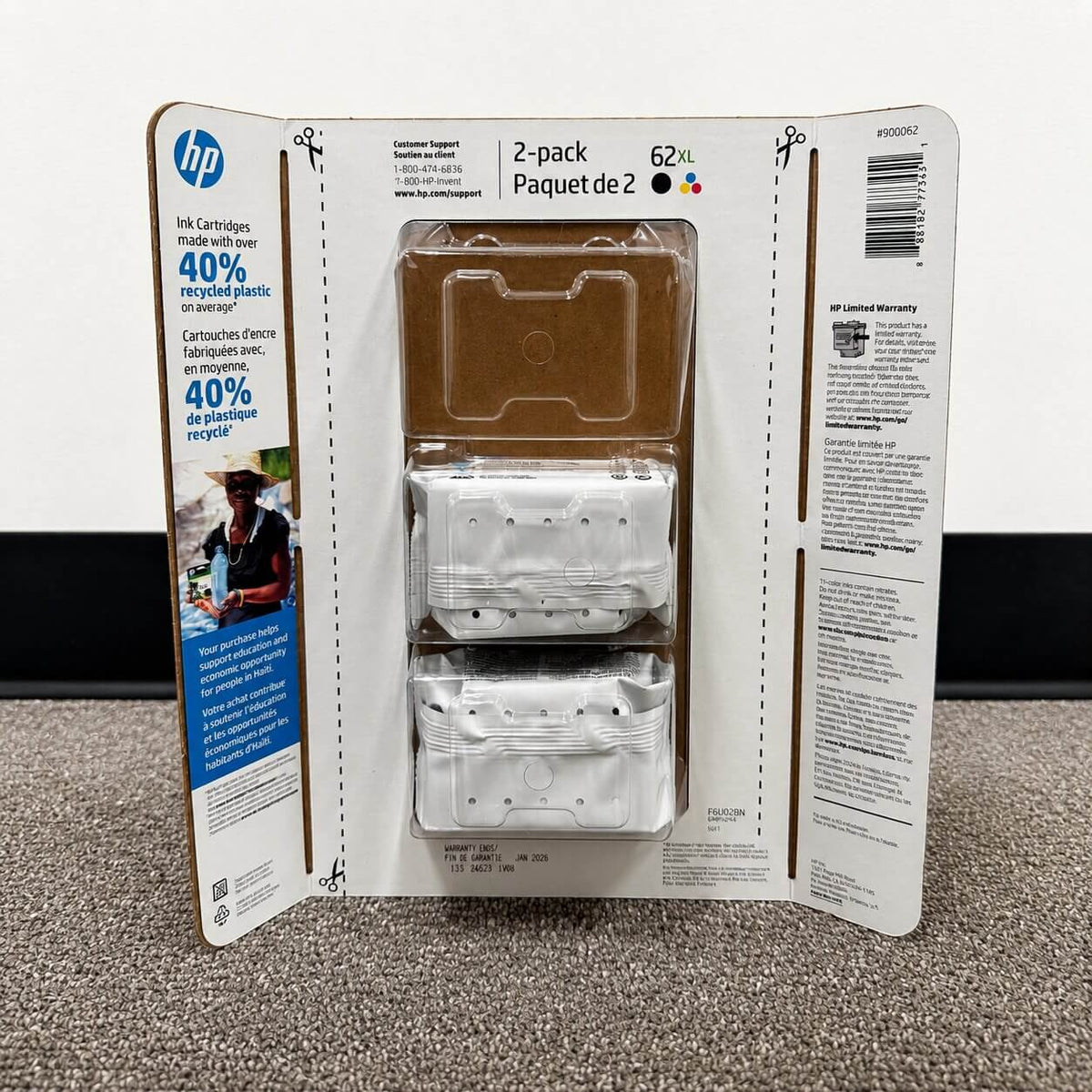 HP 62XL High Yield Original Ink Cartridges 2-Pack
