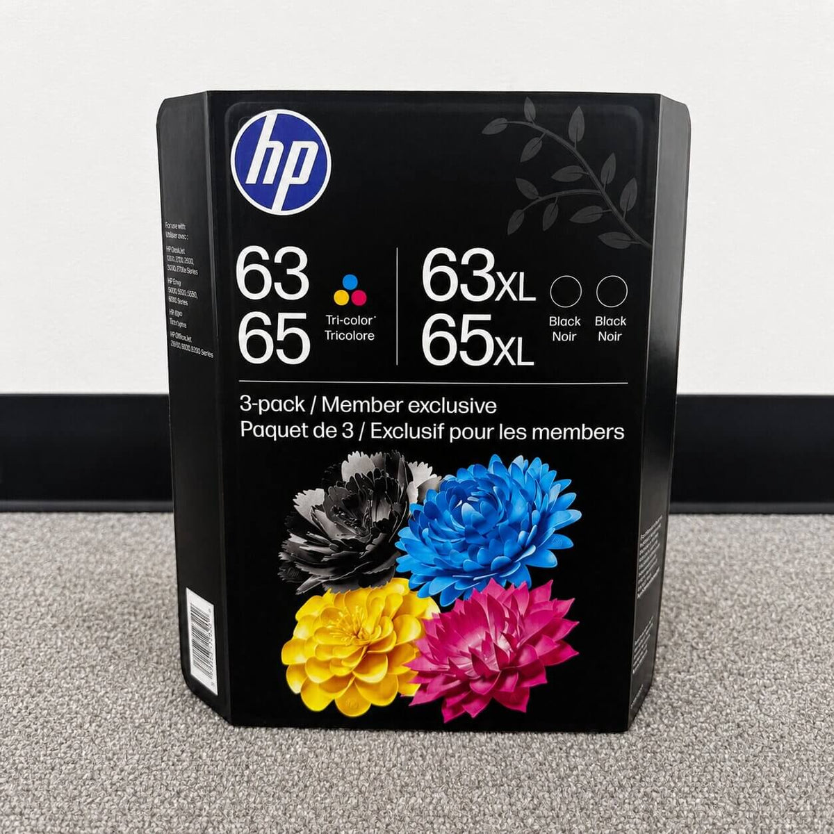 HP 63/65 Color + XL Black Original Ink Cartridge 3-Pack