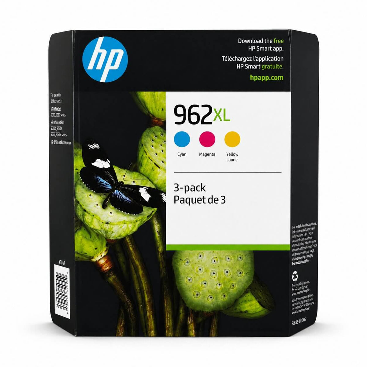 HP 962XL High Yield 3 Pack Cyan/Magenta/Yellow Original Ink