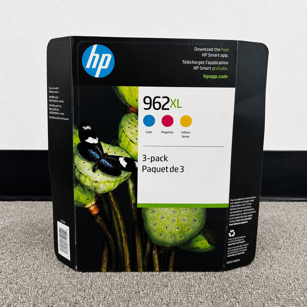 HP 962XL High Yield 3 Pack Cyan/Magenta/Yellow Original Ink