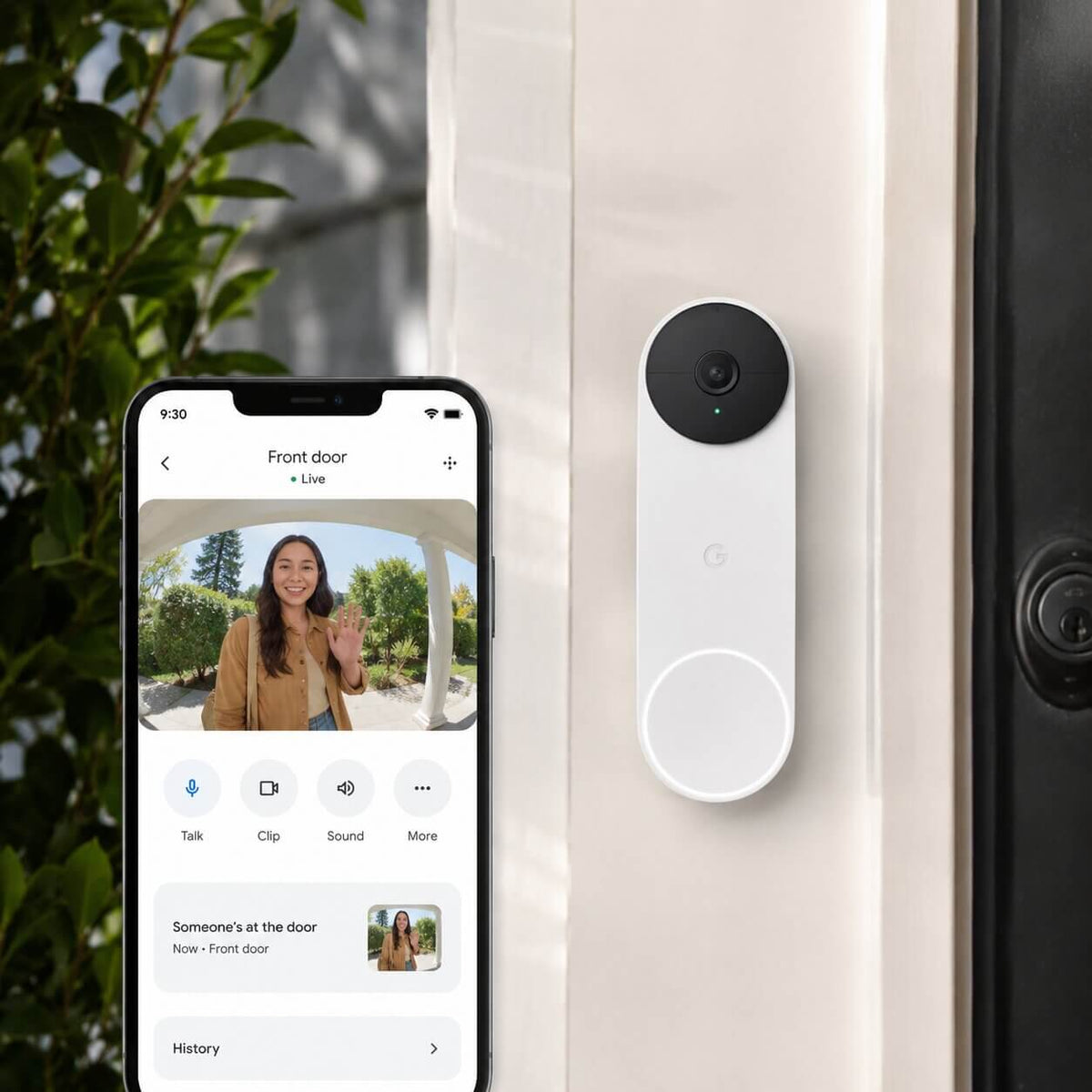 Google Nest Doorbell (Wired, 3rd Gen) – Snow