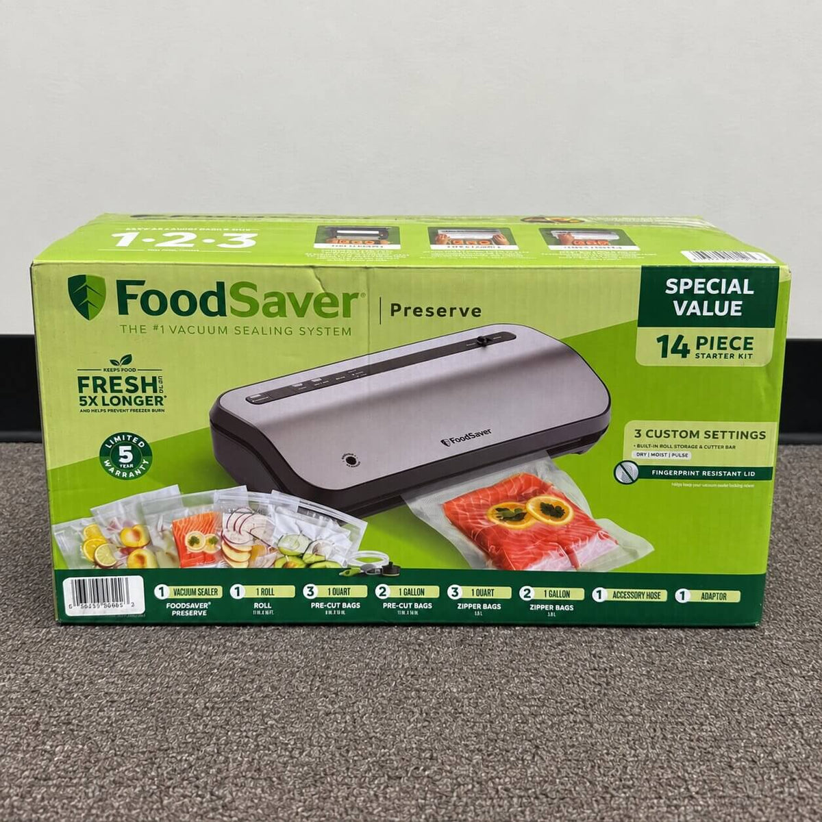 FoodSaver Preserve Vacuum Sealer 14-Piece Starter Kit