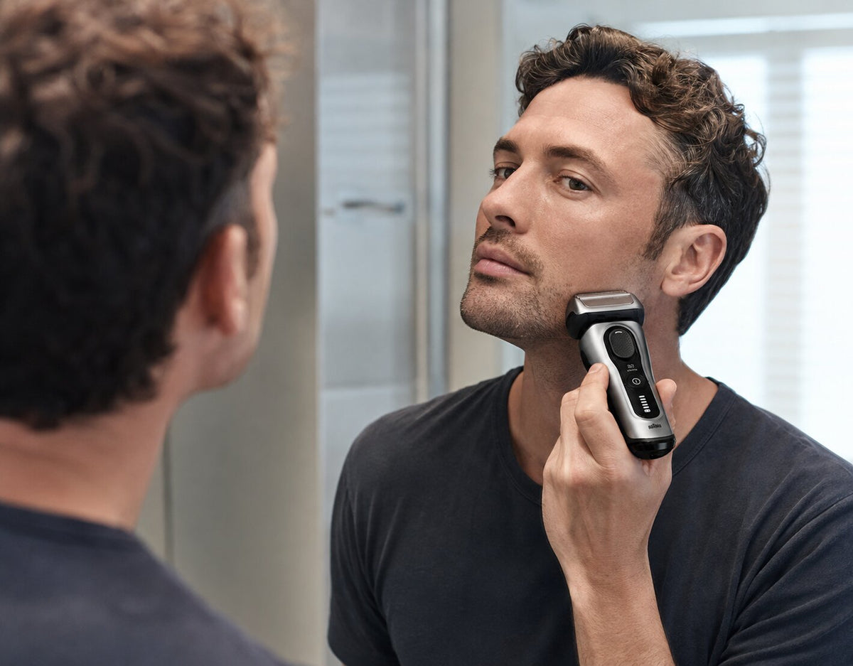 Braun Series 8 electric shaver delivering a close shave with fewer passes