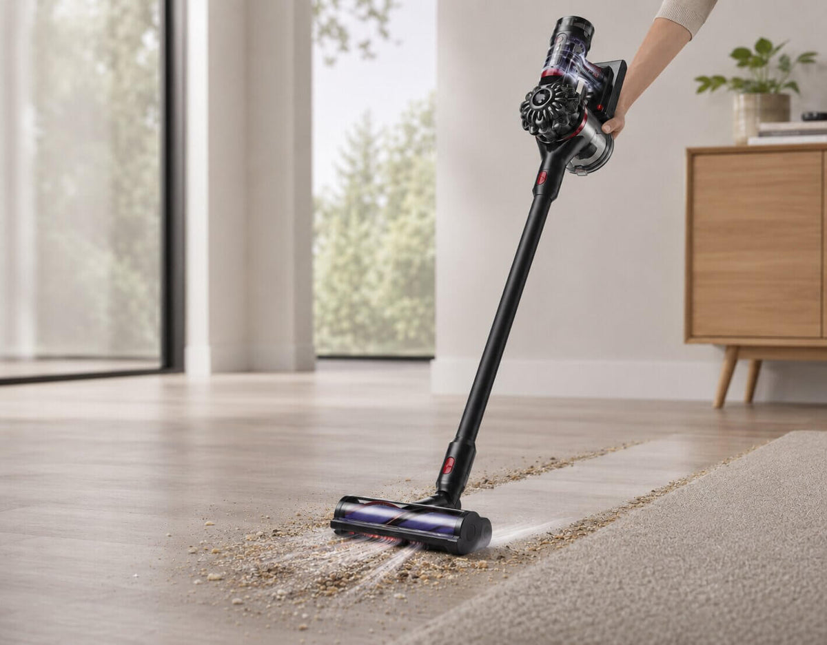 Dyson V8 Cyclone cordless vacuum delivering 150 Air Watts of powerful suction
