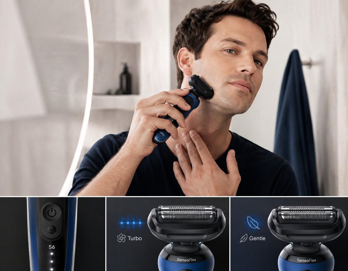 Braun Series 6 6120s Turbo and Gentle shaving modes