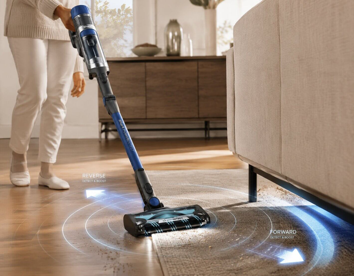 Shark PowerDetect IP1250 cordless vacuum intelligently detecting dirt and floor conditions
