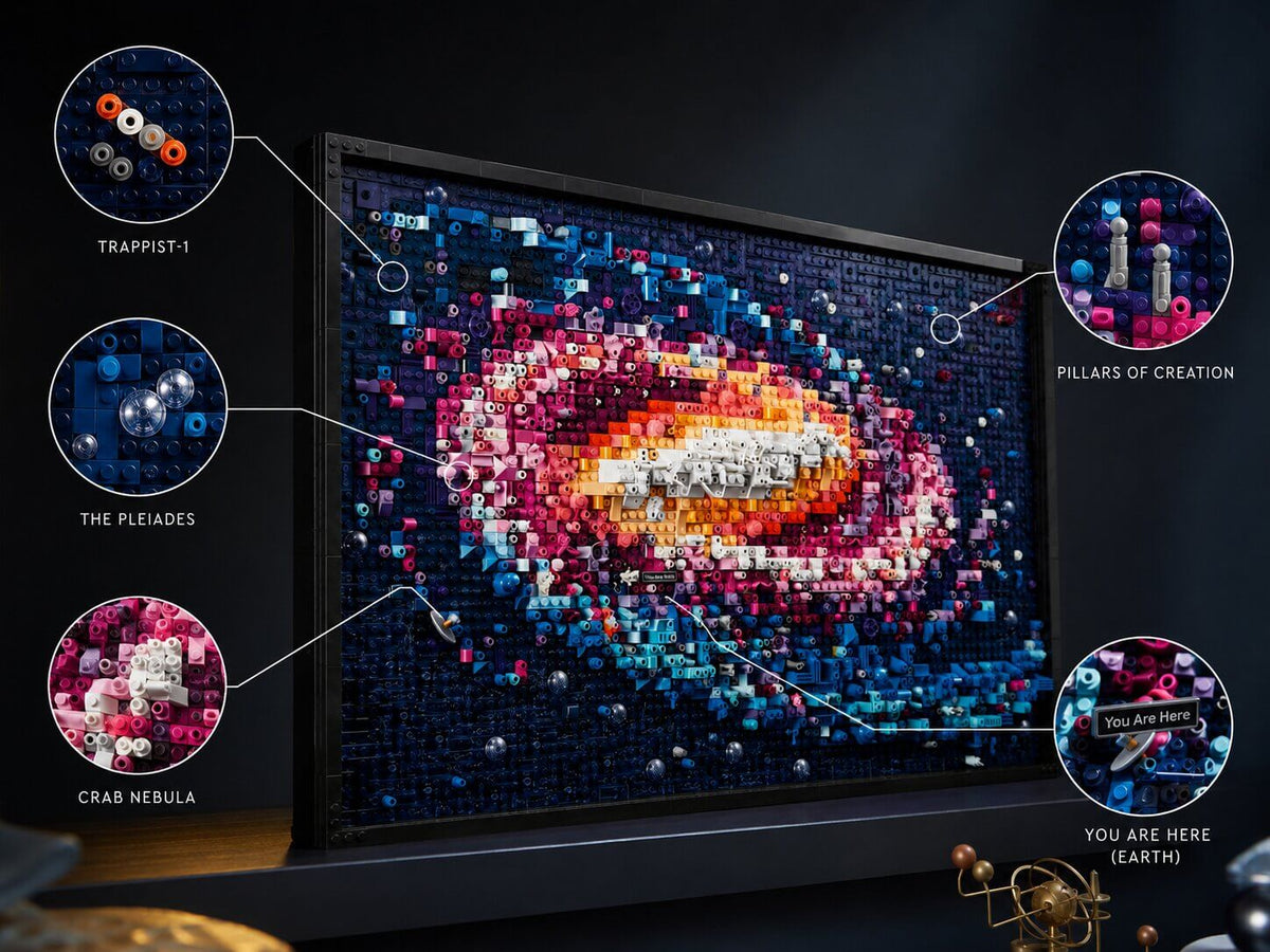 LEGO Milky Way Galaxy 31212 celestial landmarks and You Are Here tile