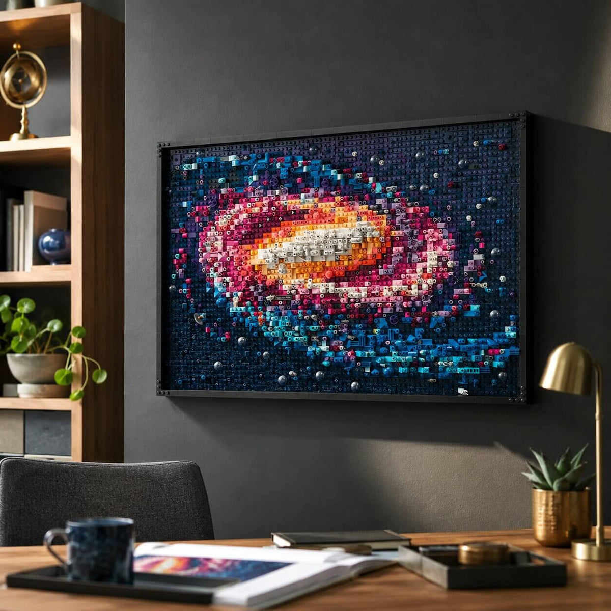 LEGO Art Milky Way Galaxy 31212 displayed as wall decor