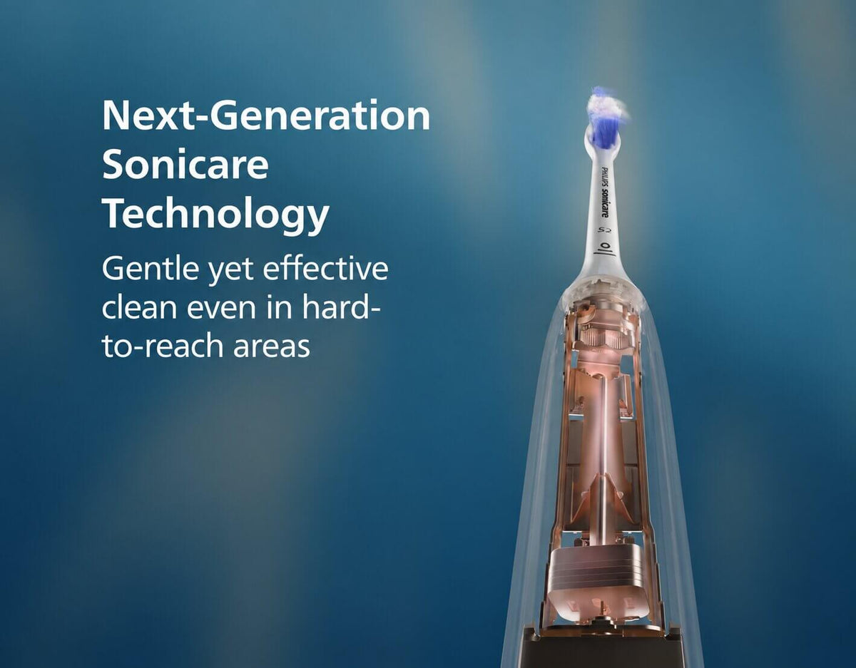 Philips Sonicare 6500 white electric toothbrush using Next-Generation Sonicare Technology