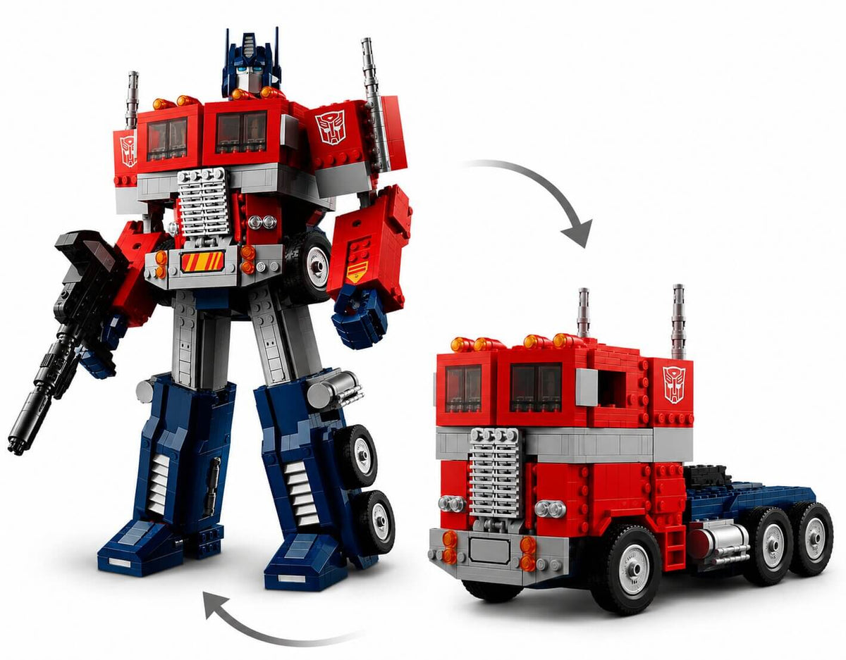 LEGO Optimus Prime 10302 transforming from robot into truck mode