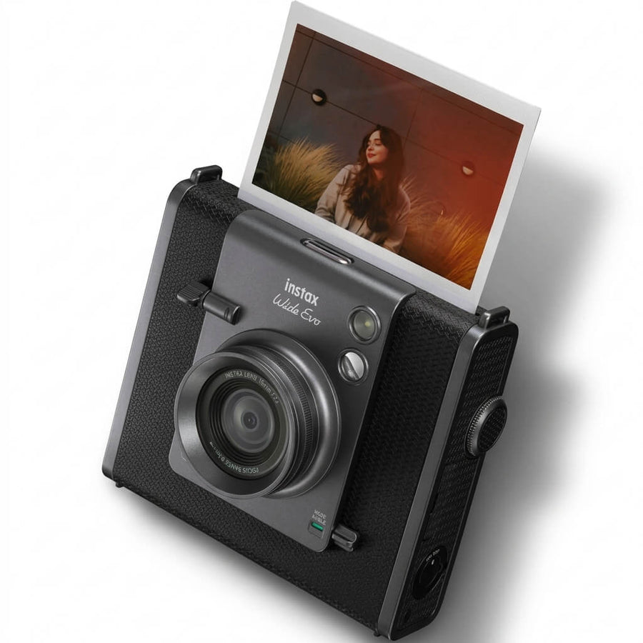 FUJIFILM instax WIDE Evo Hybrid Instant Camera – Black